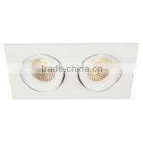 2*8W IP54 Fixed Rotatable Dimmable Adjustable COB LED Downlight thumbnail-2