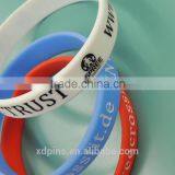 Custom Logo /Size Rainbow Silicone Wristbands thumbnail-1