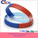 Debossed wholesale silicone wirs tbands braclets