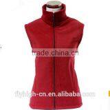 Red Color Polyester Vest Warm Polar Fleece Waistcoat