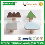 Mountain, Tree, House and cloud designs Children wood wall hooks                        
                                                Quality Choice