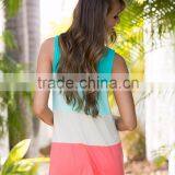 Colorblock Viscose Long Blouse, Fancy Blouse Designs thumbnail-6