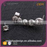 E74838K03 Diamond Stud Dangle 925 Silver Earrings Body Piercing Ball J Shape Insect Earring thumbnail-2