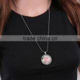 Rose Glowing Necklace DIY Jewelry Glass Dome Pendant--accept Your Picture to do It. thumbnail-3