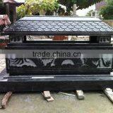 Funeral Coffin, Cremation Urn Dragon Black Marble Stone Hand Carved Sculpture From Vietnam