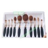 10Pcs/Set Beauty Toothbrush Shaped Foundation Power Eyebrow Eyeliner Lip Facial Makeup Oval Cream Brushes Makeup Tools thumbnail-6