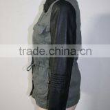 Women Winter Jeans Jacket PU Jacket thumbnail-3