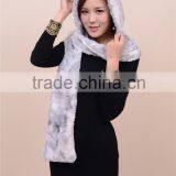 Battery Velvet Mink Heating Scarf With Cap thumbnail-1