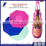 China Manufacture Wholesale Silicone Wicker Wine Basket and Food Mat