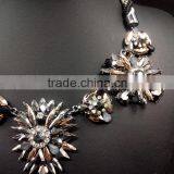 Fashion Rope Chain Necklace Crystal Flower Pendant Necklace New Design Necklace 2015 thumbnail-6