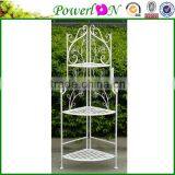 Metal Garden Arch and Gate, White, Round Top, Perfect For Various Climbing Plant thumbnail-2