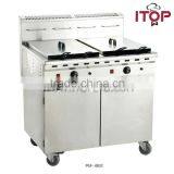 Double Tanks 48+48L Stainless Steel Gas Deep Fryers Price thumbnail-2