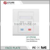 LY-FP150 Single Dual Port Network Lan Faceplate / Simplex ST SC Fiber Optic Face Plates / Wall Socket Faceplate Termination Bloc