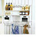 Antique Hanging Wooden Kitchen Wall Shelf