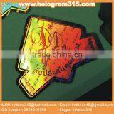 2.5cm PET gold hologram 3d sticker printer for fabric label