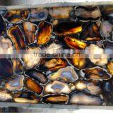 Natural Agate Stone Table Top , Semi Precious Agate Table