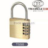High Quality Tri-Circle Brass Digital Key Combination Lock T550 thumbnail-1