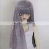New Arrival Long Silky Straight Smoke Purple Doll Wig With Full Bangs thumbnail-1