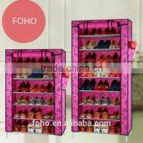 China Manufacture Portable Folding Kids Storage Storage Shelves Pink Color Shoe Rack thumbnail-6