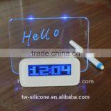 Rechargeable LED Meno Board Alarm Clock