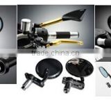 Motorcycle Bar End Mirror, Motorcycle rear view mirror, Solid Aluminum Mirror, motorcycle parts., motorcycle accessories