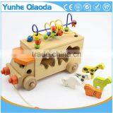 Animal Shape Sorter Truck and Bead Maze - Pull Along Toy - Animal in Many Shape Blocks thumbnail-2