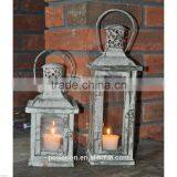 Distressed Metal Lantern Decorate Lantern Candle Lantern thumbnail-3