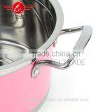 Pink Green Yellow Colorful Hot Sale Shape Stainless Steel Soup Cooking Pot Set thumbnail-5