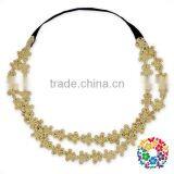 Vintage Flower Leaf Elastic Headband Head Wreath For Wedding Girls Flower Wreaths For Head thumbnail-4