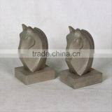 Home Deco Novelty Animal Horse Head Book Stand Modern Concrete Cute Bookends thumbnail-1
