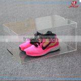 Customized Plastic Cosmetic Stroage Shoes Boxes Cube 2016 New Acrylic Large Travel Shoes Organizer Wholesale JYSB-16507 thumbnail-3