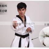 Black V Neck High Quality Factory Customized 100% Cotton Taekwondo Uniform thumbnail-2