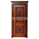 Elegant Noble Carved Solid Wood Entry Door for Residential House in American Style BF11-12191a