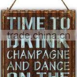 "TIME TO DRINK" CORRUGATED IRON WALL DECOR thumbnail-1