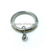 Metal Silent Curtain Rod Ring With Loose Eyelet ID35mm/OD42mm Brushed Nickel Plated thumbnail-2