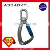A304DKTL-3 Medium Aluminum Alloy Swivel Eye 25kN Load Indicator Snap Triple Lock Hook thumbnail-4