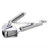 The Finest Quality Stainless Steel Garlic Press Mincer Peeler Brush Crusher Set