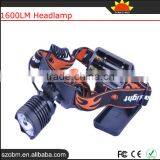 XQ41T6 T6 LED 1600lm Headlamp Power Camping Head Light Head Flashlight For Wholesale thumbnail-2
