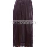 Side Slit Lace-Trim Half-Slip Skirt Long thumbnail-2