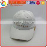 White Unstructured Washed Dad Cap Custom Distressed Hat thumbnail-1