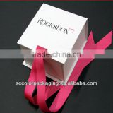 Unique pink ribbon paper wedding gift box