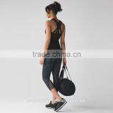 100% Cotton Plain Black Running Vest for Women thumbnail-2