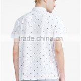 Newest Casual Style White Printed Polo Shirt Design thumbnail-3