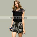 European and American Style Summer New Fashion V Neck Perspective Women Chiffon,chiffon Fabric thumbnail-1