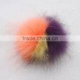 Myfur Genuine Luxury Multi Color Raccoon Fur Pom Poms For Hat and Bag Accessory thumbnail-1