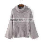EY0881S Women Casual Loose Cable Turtleneck Heavy Sweater Coat Vintage Sweater thumbnail-4