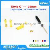 (MOQ:100pcs) Metal Screw on Aglet Lace Tips for Sneaker Shoes - Metal Aglets for Yeezy Shoelaces Tips DIY Replacement Screw on thumbnail-3