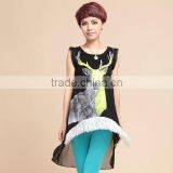 Summer Top Quality Front Short and Back Long Dresses thumbnail-1