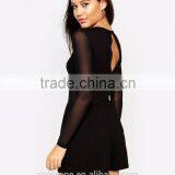 Sexy Cross Front Mesh Insert Jersey Romper Fashion Adult Romper Pattern thumbnail-3