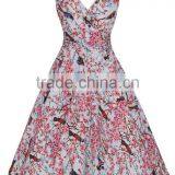 Walson Women's Floral 1950s Vintage Party Cocktail Swing Dresses thumbnail-2